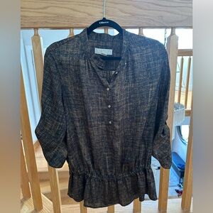 Michael Kors Black and Brown Blouse